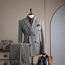 Image of Double Breasted Stripes Men's Suits