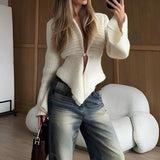 Elegant V Neck Trendy Front Sweaters